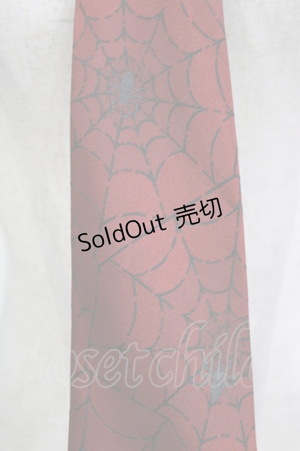 画像2: BPN / 蜘蛛の巣柄ネクタイ  赤 H-26-01-25-051-GO-ZA-KB-ZH (2)