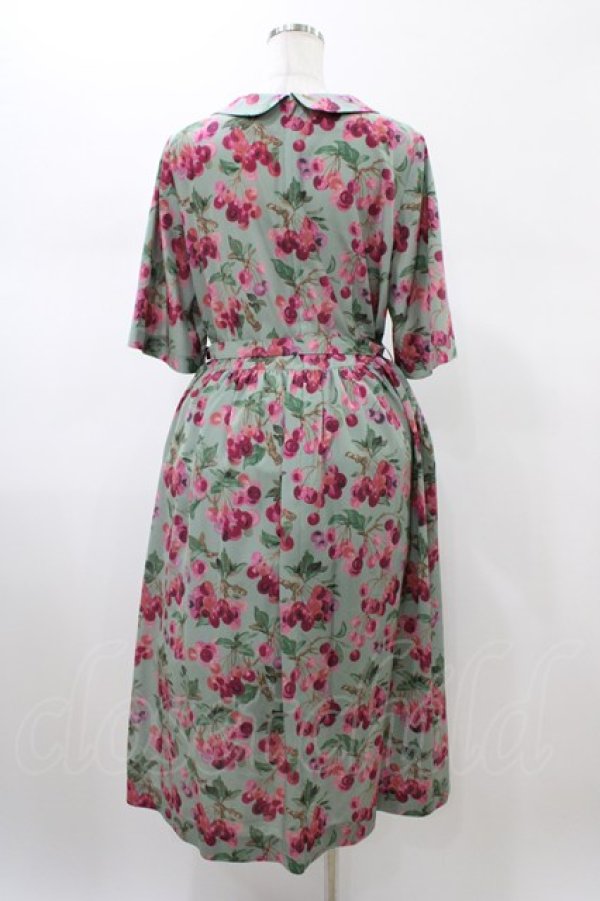 画像2: Jane Marple Dans Le Salon / Winter cherries day dress  ミント H-26-01-25-1025-JM-OP-KB-ZH (2)