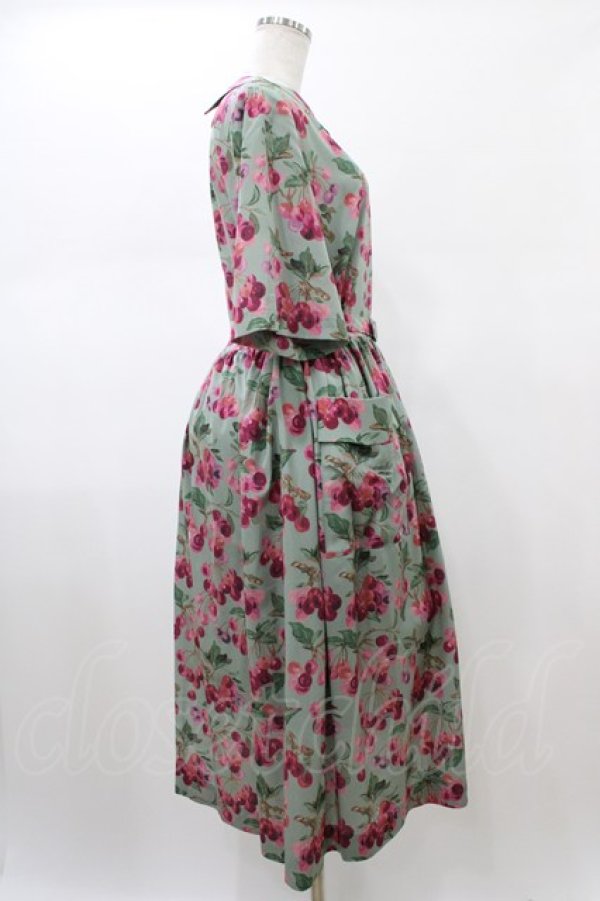 画像3: Jane Marple Dans Le Salon / Winter cherries day dress  ミント H-26-01-25-1025-JM-OP-KB-ZH (3)