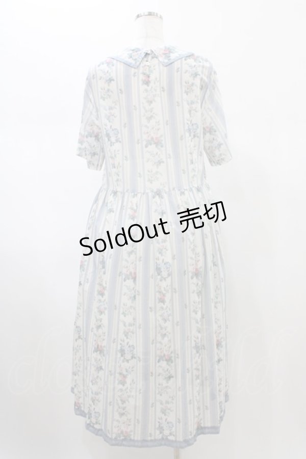 画像2: Jane Marple Dans Le Salon / Pale rosesリンクルドレス  ブルーグレー H-26-01-25-1026-JM-OP-KB-ZH (2)