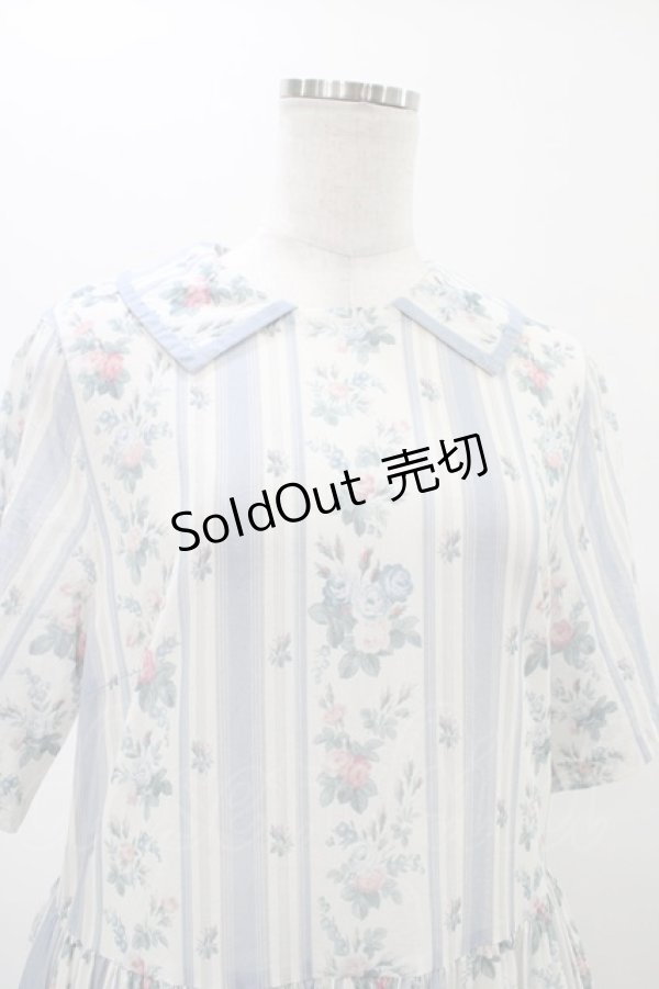 画像4: Jane Marple Dans Le Salon / Pale rosesリンクルドレス  ブルーグレー H-26-01-25-1026-JM-OP-KB-ZH (4)