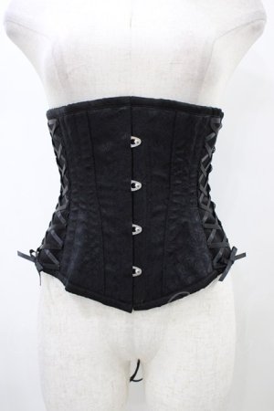 画像: abilletage / ローズサテンミニコルセット 3 ブラック H-26-01-25-1006-GO-ZA-KB-ZH