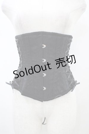 画像: abilletage / ローズサテンミニコルセット 3 ブラック H-26-01-25-1006-GO-ZA-KB-ZH