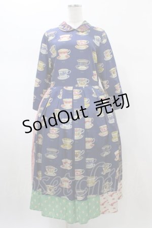 画像: Jane Marple Dans Le Salon / Royal bone china patchwork dress  ブルーミックス H-26-01-25-1030-JM-OP-KB-ZH