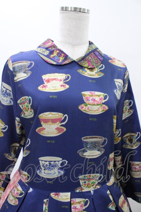 画像4: Jane Marple Dans Le Salon / Royal bone china patchwork dress  ブルーミックス H-26-01-25-1030-JM-OP-KB-ZH (4)