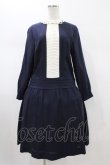 画像1: Jane Marple / ボイルとシフォンのコレットドレス  ネイビー H-26-01-25-1031-JM-OP-KB-ZH (1)