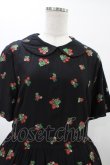 画像4: Jane Marple / Strawberry jacquard colette dress  ブラック H-26-01-25-1033-JM-OP-KB-ZH (4)