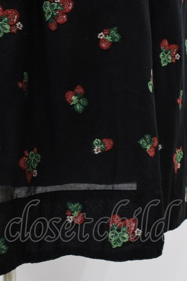 画像5: Jane Marple / Strawberry jacquard colette dress  ブラック H-26-01-25-1033-JM-OP-KB-ZH (5)