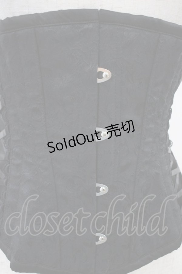 画像4: abilletage / ローズサテンミニコルセット 3 ブラック H-26-01-25-1006-GO-ZA-KB-ZH (4)