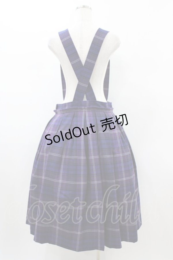 画像2: Jane Marple / タータンチェックドミトリースカート  バイオレット H-26-01-25-1035-JM-SK-KB-ZH (2)