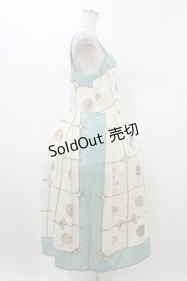 画像3: Jane Marple Dans Le Salon / Precious buttons strap dress  ミント H-26-01-25-1036-JM-OP-KB-ZH (3)