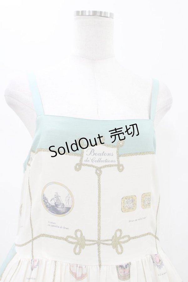 画像4: Jane Marple Dans Le Salon / Precious buttons strap dress  ミント H-26-01-25-1036-JM-OP-KB-ZH (4)