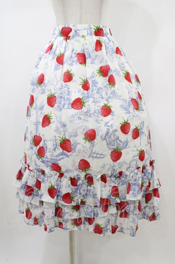 画像1: Jane Marple / A day in jouyフリルトリミングスカート  Blue×Silver grey H-26-01-25-1037-JM-SK-KB-ZH (1)