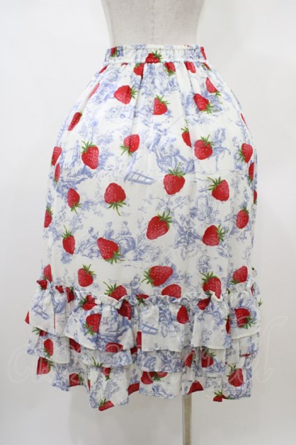 画像2: Jane Marple / A day in jouyフリルトリミングスカート  Blue×Silver grey H-26-01-25-1037-JM-SK-KB-ZH (2)