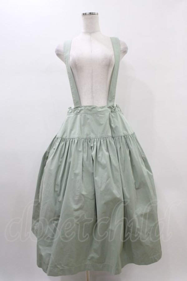 画像1: Jane Marple / Vintage Burberry Suspenders Skirt  ミントグリーン H-26-01-25-1042-JM-SK-KB-ZH (1)