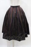 画像1: Jane Marple Dans Le Salon / Old England stripe quatre tuck skirt M ワイン H-26-01-25-1043-JM-SK-KB-ZH (1)