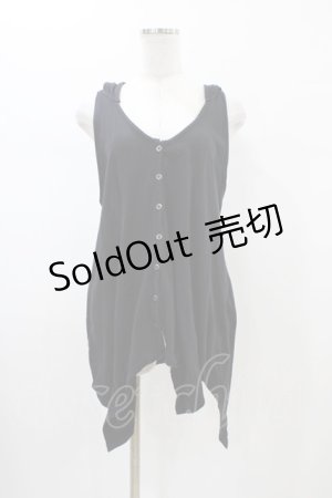 画像: PEACE NOW / ネコミミフードジレ  ブラック H-26-01-25-1046-PU-TO-KB-ZH