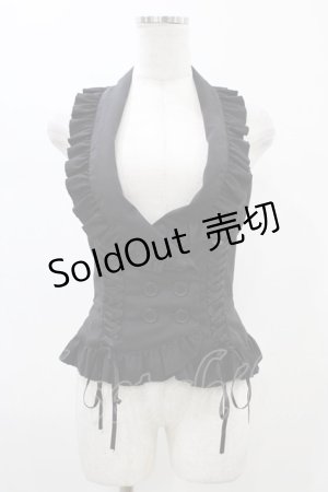 画像: BPN / フリルホルターベスト  ブラック H-26-01-25-1047-GO-TO-KB-ZH