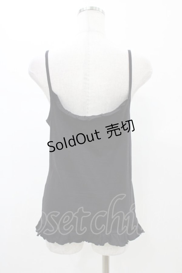 画像2: BPN / レイヤード風フリルキャミ  ブラック H-26-01-25-1048-GO-TO-KB-ZH (2)