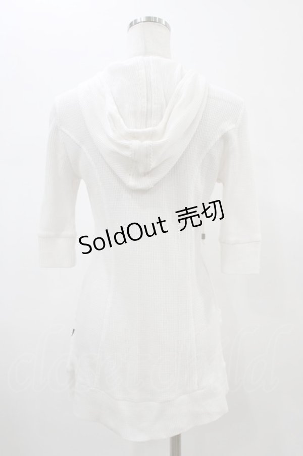 画像2: Ozz oneste / 半袖ZIPパーカー  白 H-26-01-25-1051-OO-TO-KB-ZH (2)