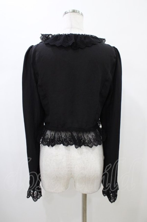 画像2: Moi-meme-Moitie / La Belle Roseボレロ  黒×黒レース H-26-01-25-1008-MO-TO-KB-ZH (2)