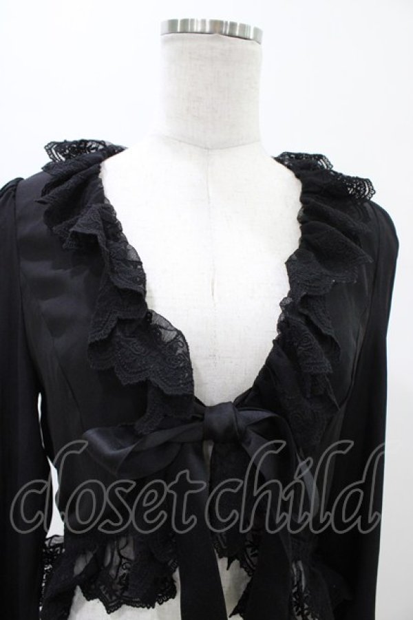 画像4: Moi-meme-Moitie / La Belle Roseボレロ  黒×黒レース H-26-01-25-1008-MO-TO-KB-ZH (4)