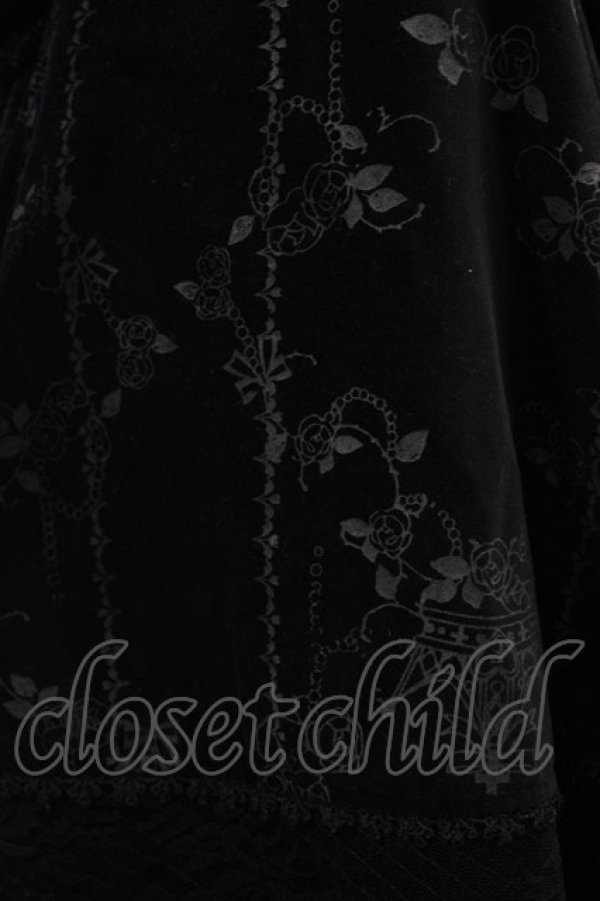 画像5: FRILL / レース切替プリント別珍コート  ブラック H-26-01-25-1009-HN-CO-KB-ZH (5)