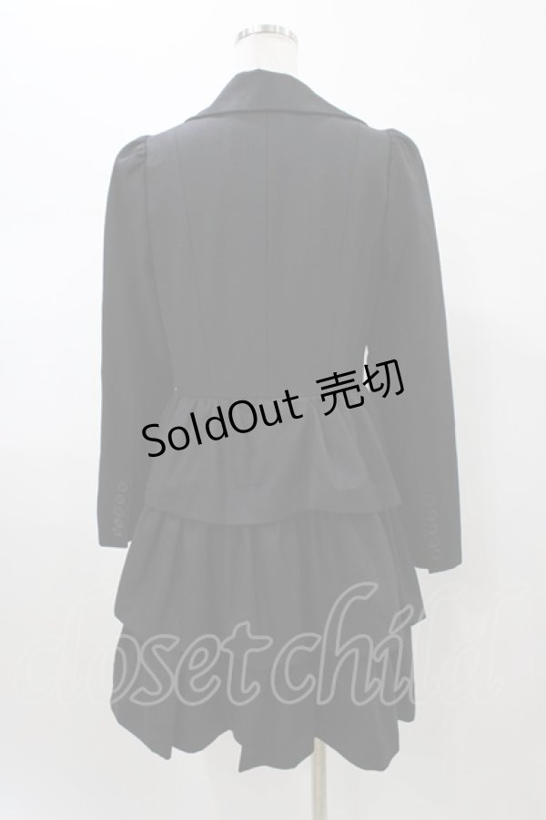 画像2: BPN / フリルロングジャケット  ブラック H-26-01-25-1010-GO-JA-KB-ZH (2)