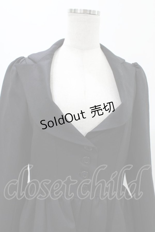 画像4: BPN / フリルロングジャケット  ブラック H-26-01-25-1010-GO-JA-KB-ZH (4)