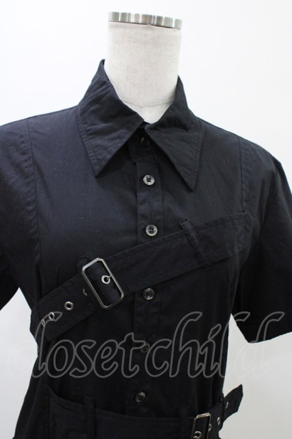 画像4: BPN FOR MEN / ベルテッドブラウス  ブラック H-26-01-25-1011-GO-BL-KB-ZH (4)