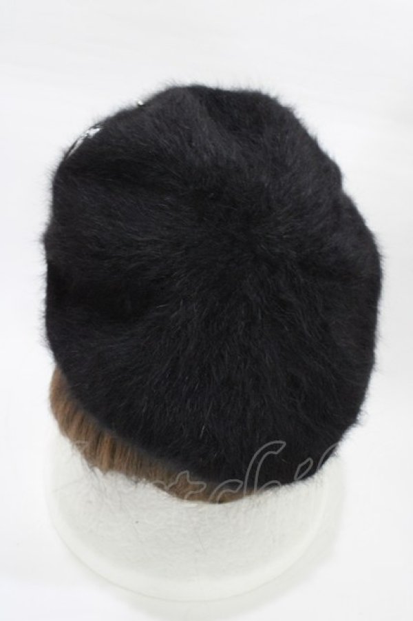 画像2: DimMoire / ロゴ刺繍ファーベレー  ブラック H-26-01-25-1002-0-AC-KB-ZH (2)