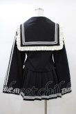 画像2: DimMoire / REFLEM×DimMoire/ロゴ刺繍セーラーSET UP  黒×白 H-26-01-25-1014-0-OP-KB-ZH (2)