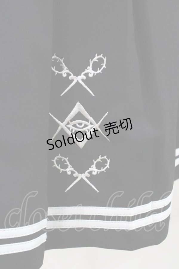 画像5: DimMoire / REFLEM×DimMoire/ロゴ刺繍セーラーSET UP  黒×白 H-26-01-25-1014-0-OP-KB-ZH (5)