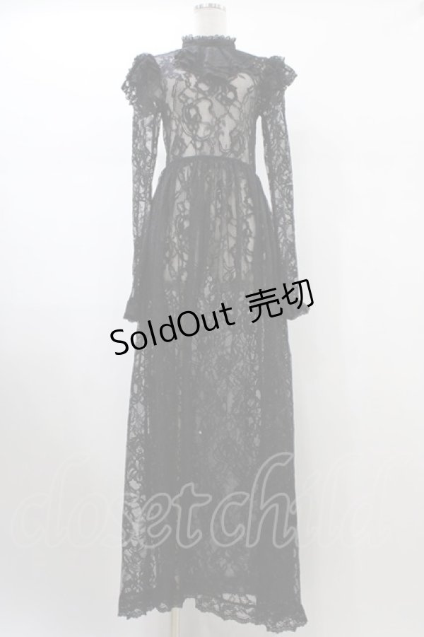 画像1: KILL STAR / Enmity Maxi Dress XS ブラック H-26-01-25-1015-SL-OP-KB-ZH (1)