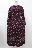 画像1: Jane Marple Dans Le Salon / Floating flowers afternoon dress  ワイン H-26-01-25-1017-JM-OP-KB-ZH (1)