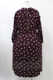 画像2: Jane Marple Dans Le Salon / Floating flowers afternoon dress  ワイン H-26-01-25-1017-JM-OP-KB-ZH (2)