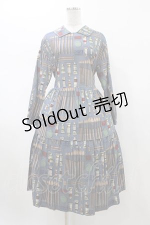 画像: Jane Marple / Painting Kitティアードドレス  スティールブルー H-26-01-25-1018-JM-OP-KB-ZH