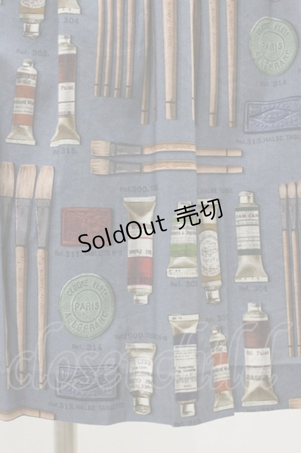 画像5: Jane Marple / Painting Kitティアードドレス  スティールブルー H-26-01-25-1018-JM-OP-KB-ZH (5)