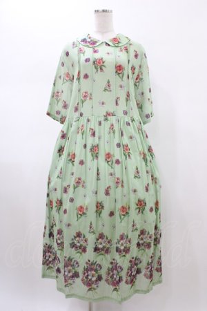画像: Jane Marple Dans Le Salon / Viola gardenラウンドカラードレス  シトロングリーン H-26-01-25-1019-JM-OP-KB-ZH