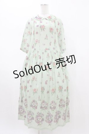 画像: Jane Marple Dans Le Salon / Viola gardenラウンドカラードレス  シトロングリーン H-26-01-25-1019-JM-OP-KB-ZH