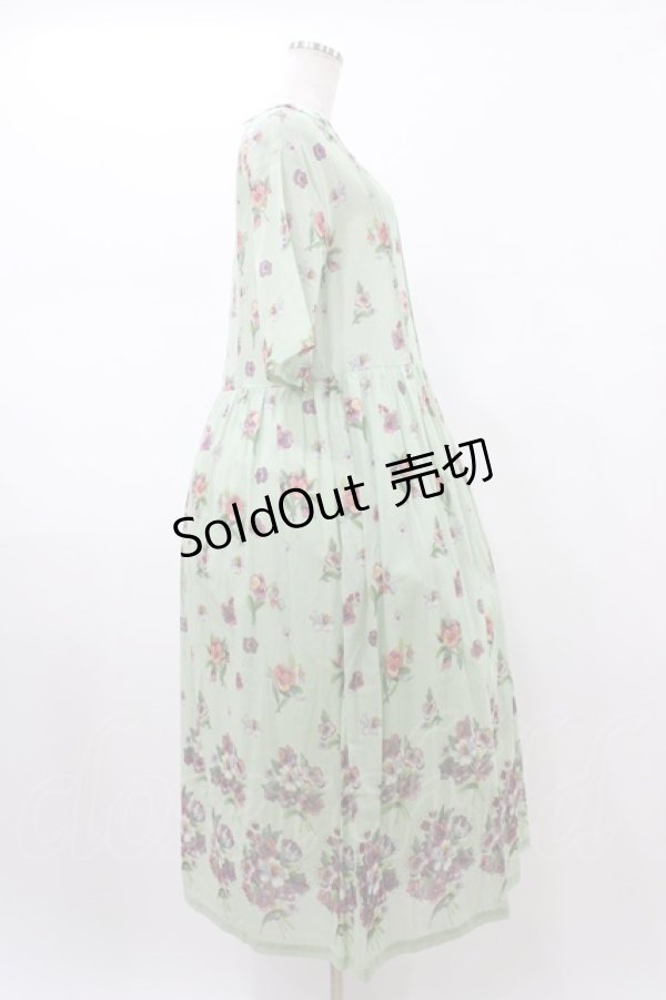 画像3: Jane Marple Dans Le Salon / Viola gardenラウンドカラードレス  シトロングリーン H-26-01-25-1019-JM-OP-KB-ZH (3)