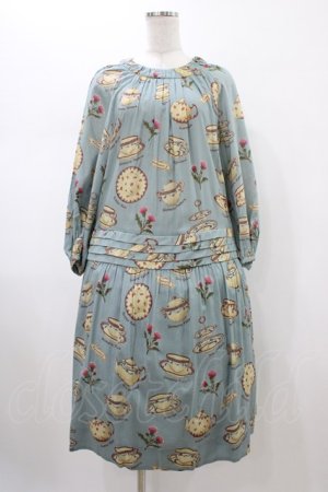 画像: Jane Marple / Tea for two fluffy dress  ブルーグレー H-26-01-25-1020-JM-OP-KB-ZH