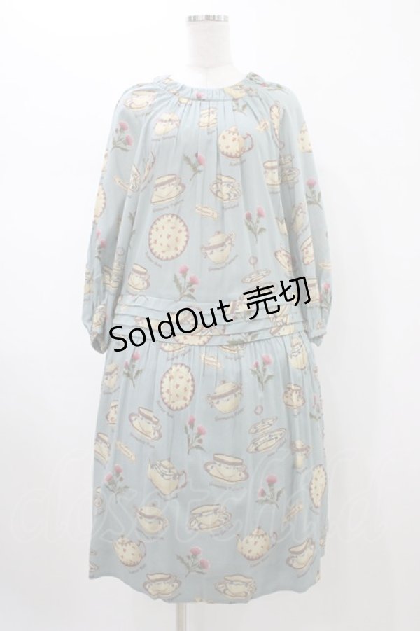 画像1: Jane Marple / Tea for two fluffy dress  ブルーグレー H-26-01-25-1020-JM-OP-KB-ZH (1)