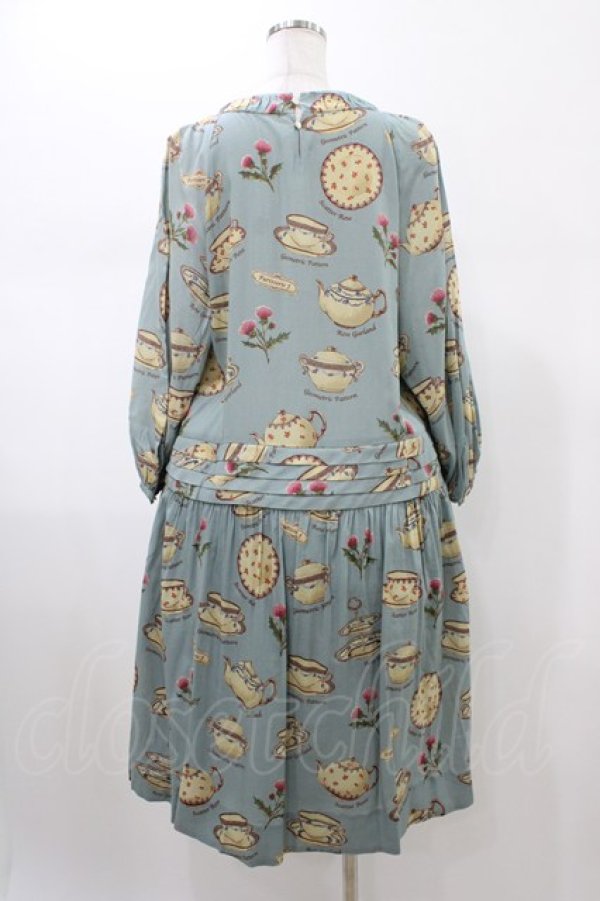 画像2: Jane Marple / Tea for two fluffy dress  ブルーグレー H-26-01-25-1020-JM-OP-KB-ZH (2)