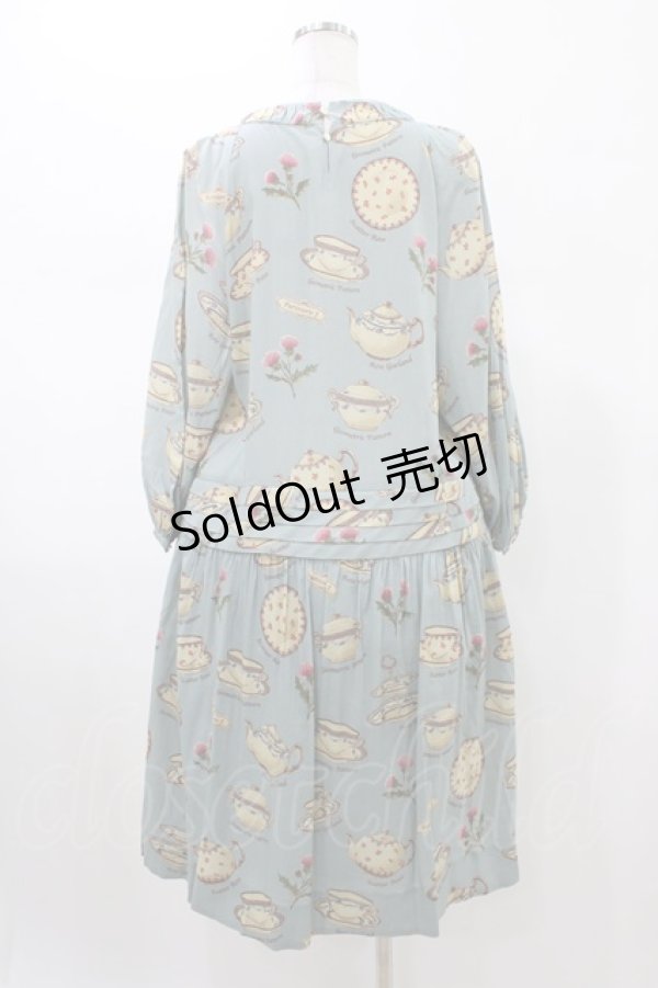 画像2: Jane Marple / Tea for two fluffy dress  ブルーグレー H-26-01-25-1020-JM-OP-KB-ZH (2)