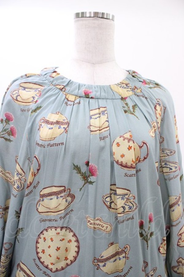 画像4: Jane Marple / Tea for two fluffy dress  ブルーグレー H-26-01-25-1020-JM-OP-KB-ZH (4)