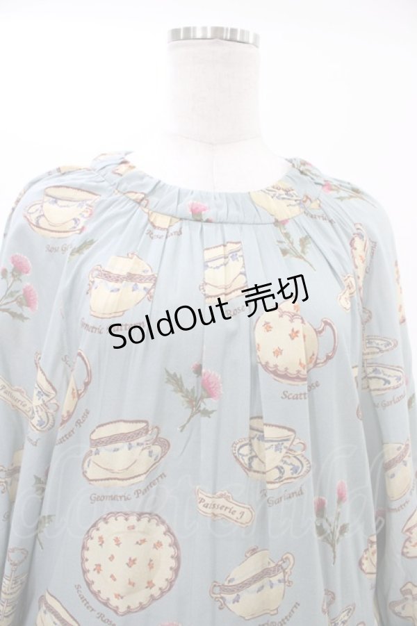 画像4: Jane Marple / Tea for two fluffy dress  ブルーグレー H-26-01-25-1020-JM-OP-KB-ZH (4)