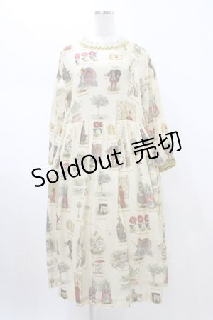 画像: Jane Marple / Alice's dictionaryタブリエドレス  アイボリー×マスタード H-26-01-25-1021-JM-OP-KB-ZH