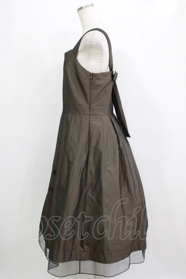 画像2: Jane Marple / Violin embroideryストラップドレス  ブロンズ H-26-01-25-001-JM-OP-KB-ZH (2)