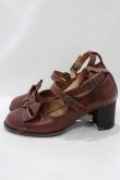 画像2: Jane Marple / トゥリボンのWストラップシューズ L ダークブラウン H-26-01-25-059-JM-SH-KB-ZH (2)